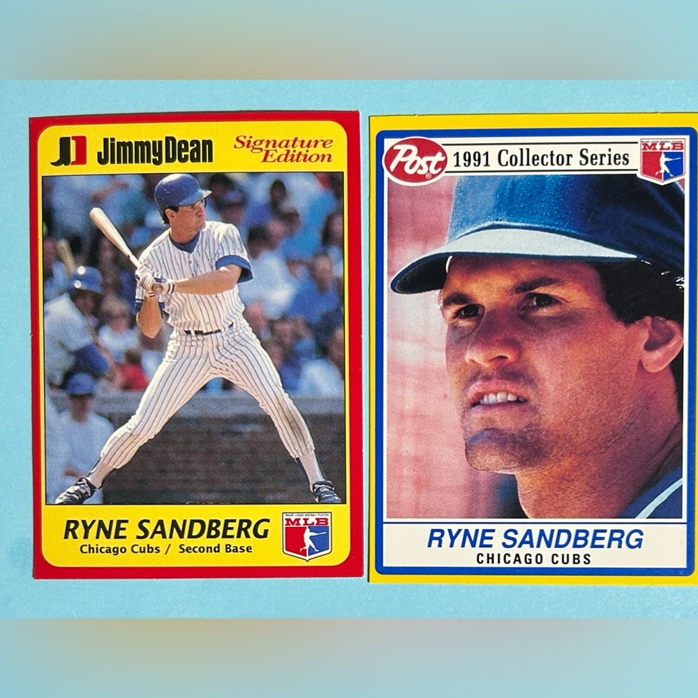 Ryne Sandberg CUBS - 2 1991 Food issue Baseball Cards